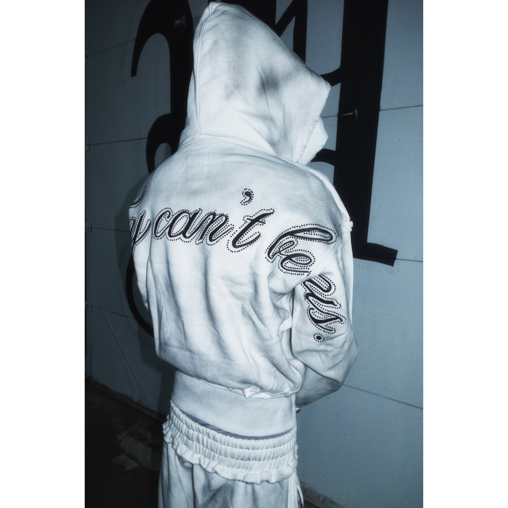 "DIRTY SNOW" CRYSTALIZED HOODIE