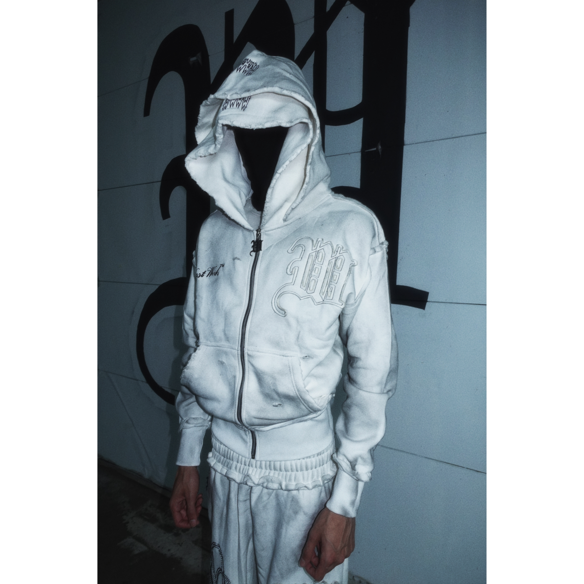 "DIRTY SNOW" CRYSTALIZED HOODIE