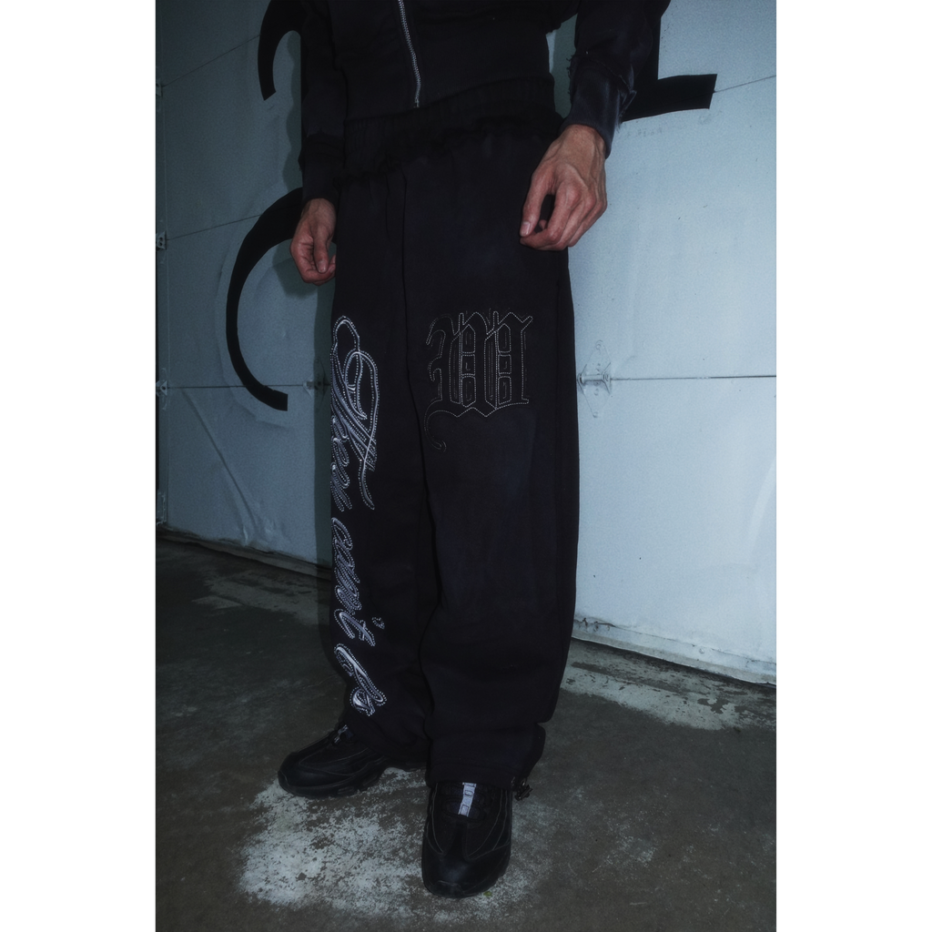 "ASPHALT" CRYSTALIZED SWEATS