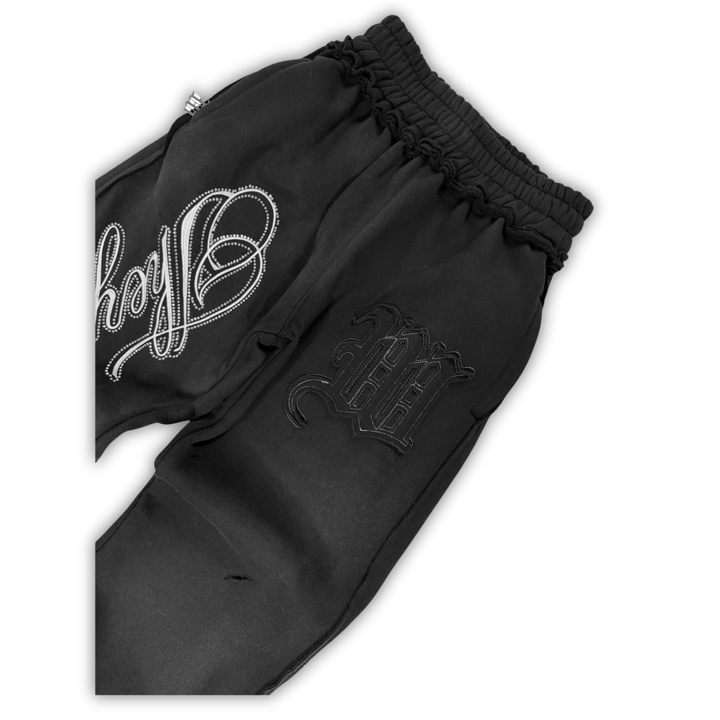 "ASPHALT" CRYSTALIZED SWEATS