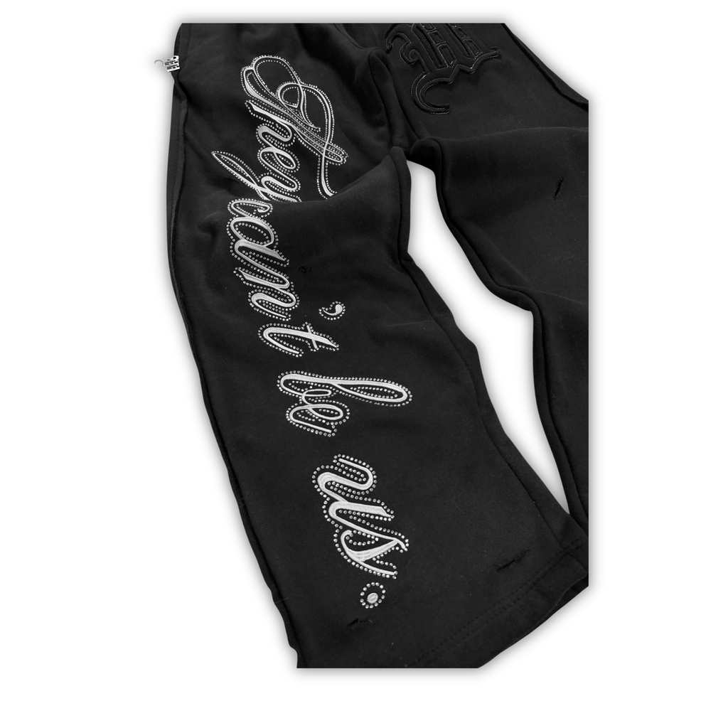 "ASPHALT" CRYSTALIZED SWEATSUIT