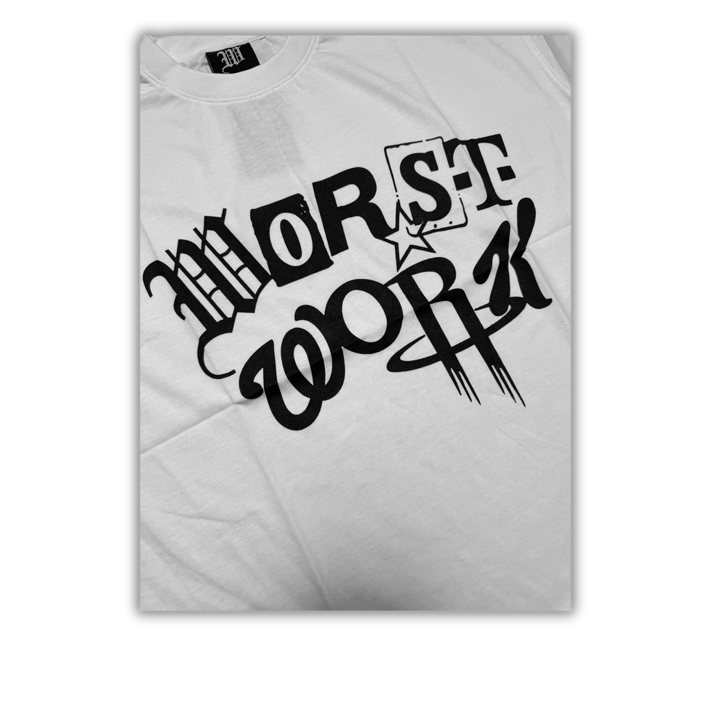 "ABSTRACT" TEE - WHITE