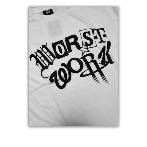 "ABSTRACT" TEE - WHITE
