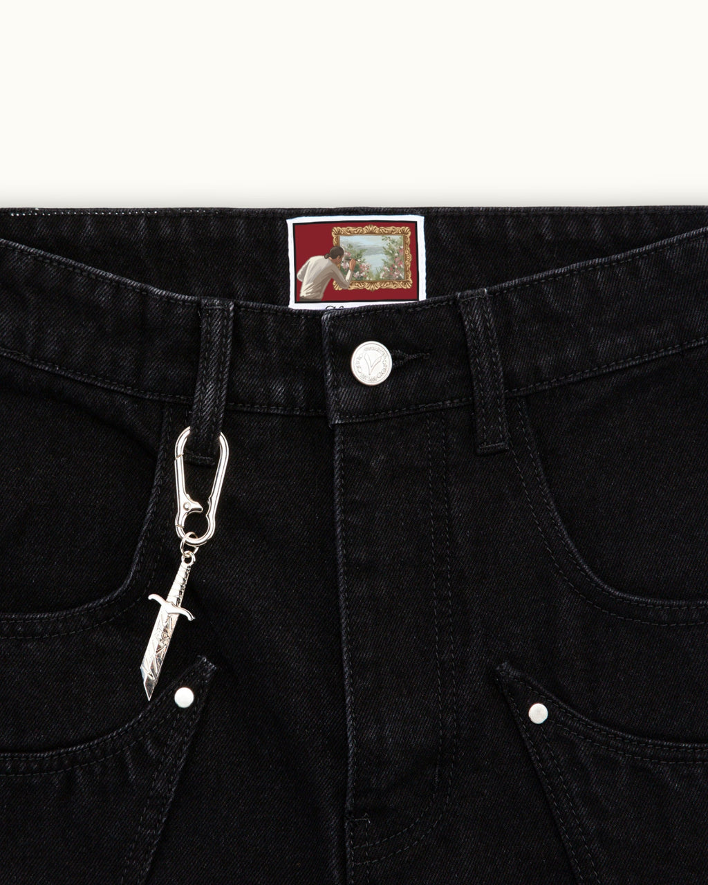 Blossom Black Denim