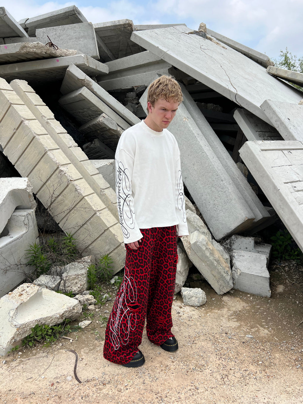"signature" sweats red cheetah