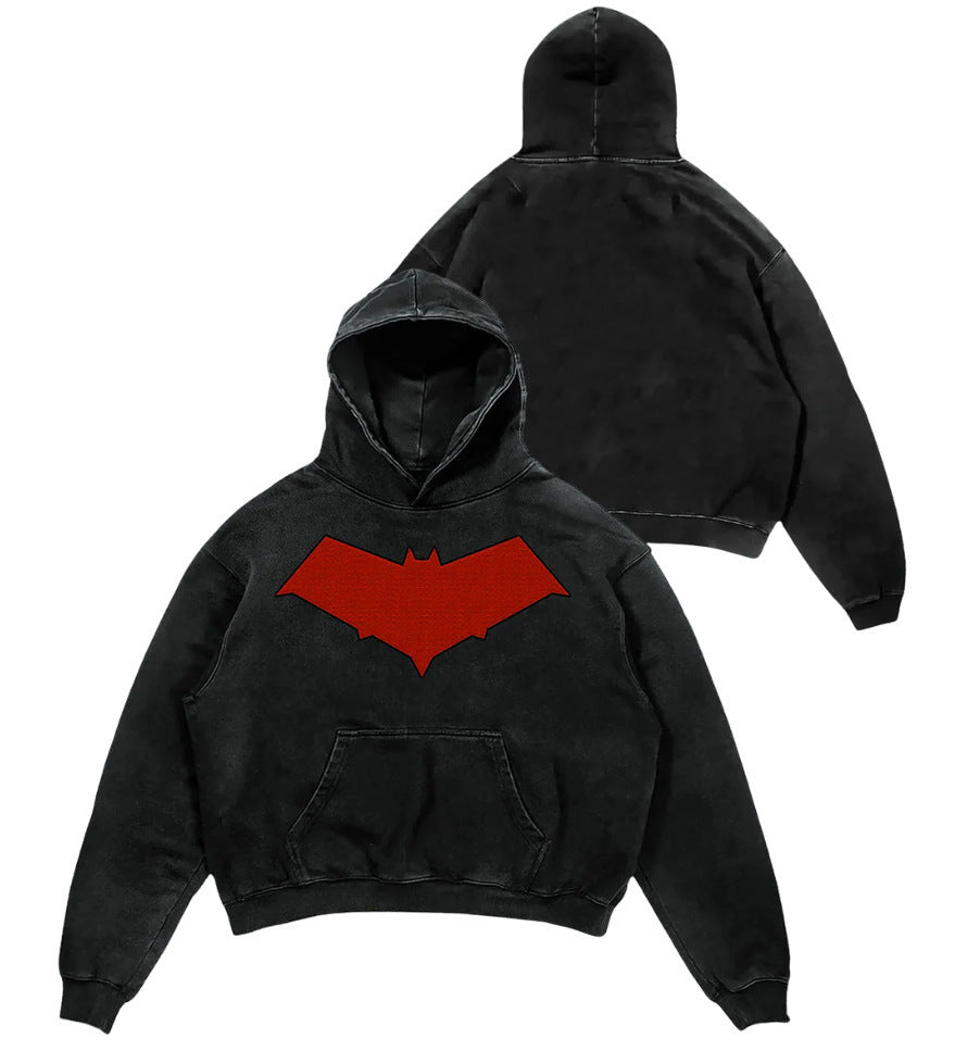 New hooded shirt Japanese men's high street loose top